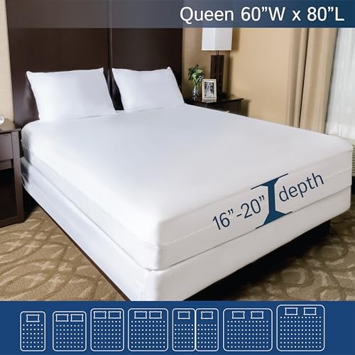 Queen Mattress Protector Bedbug Waterproof Zippered Cover - Image 2