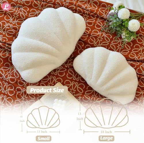 Lfsaaj Seashell Throw Pillows, Shell Shaped Throw Pillows, 18 Inch Soft Home - Image 3