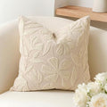 BlissBlush Decorative Throw Pillow Cover 20x20, Floral Tufted Square Pillowcase by BlissBlush