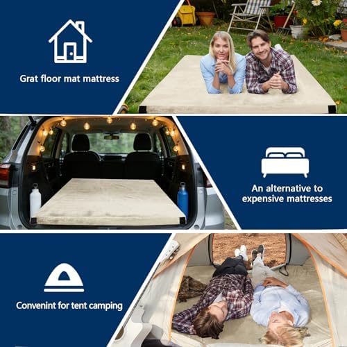 CYMULA Memory Foam Camping Mattress Pad, Sleeping Mat, Portable Roll Up Mattress - Image 4