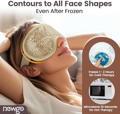 NEWGO Cooling Eye Mask for After Surgery, Reusable Face Ice Pack - Image 3