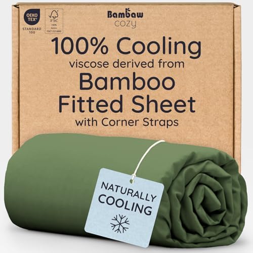 Bambaw Full Fitted Sheet Only, 100% Viscose Derived from Bamboo Fitted Sheet by Bambaw