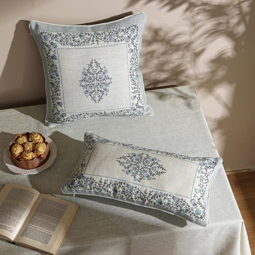 ISAENNE Designer Linen Throw Pillow Cover - Image 3
