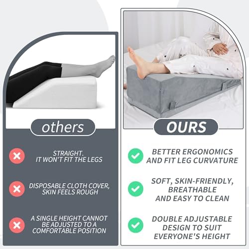 ROYALAY Leg Elevation Pillows for After Surgery, Adjustable Height Knee Surgery - Image 5