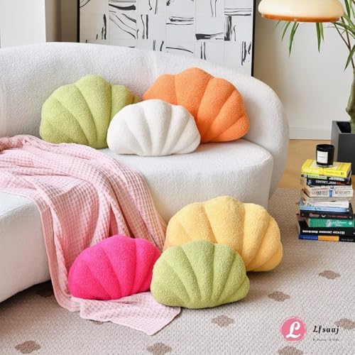 Lfsaaj Seashell Throw Pillows, Shell Shaped Throw Pillows, 18 Inch Soft Home - Image 4