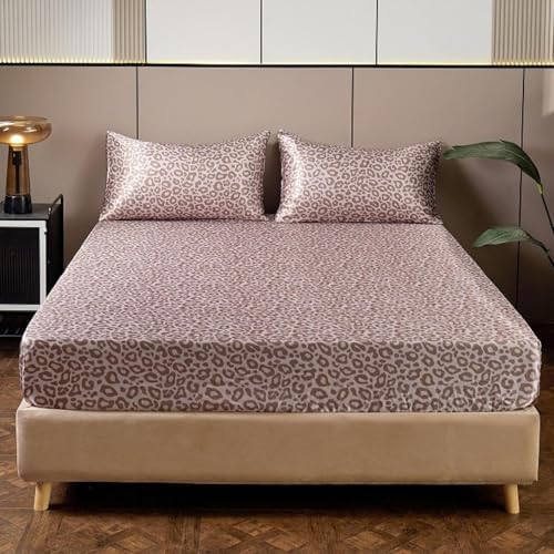 Pink Leopard Printed Pillow Case, King Cheetah Satin Pillowcase 2 Pack - Image 5