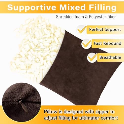 1 MIDDLE ONE 2 Pack Small Pillow, 16 X 12 Inches, Memory Foam Mini Pillow - Image 3