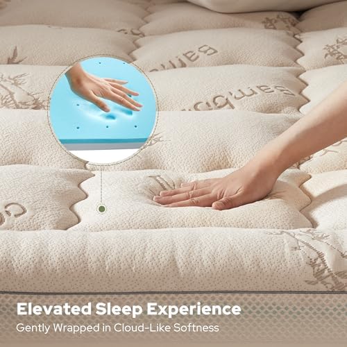 BEDLORE 4 Inch Dual Layer Memory Foam Mattress Topper Full - Image 4
