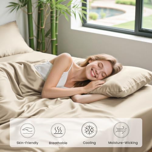 Love's cabin 4 Piece Full Size Sheet Set, 100% Rayon Derived from Bamboo - Image 6