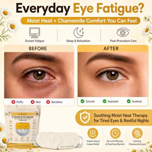 Eye Serenity Steam Eye Mask, Heated Eye Mask Fast Relief - Image 2
