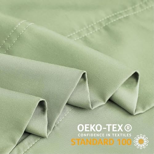 BEDELITE King Pillow Cases Set of 2, Rayon Derived from Bamboo, Sage Green - Image 5