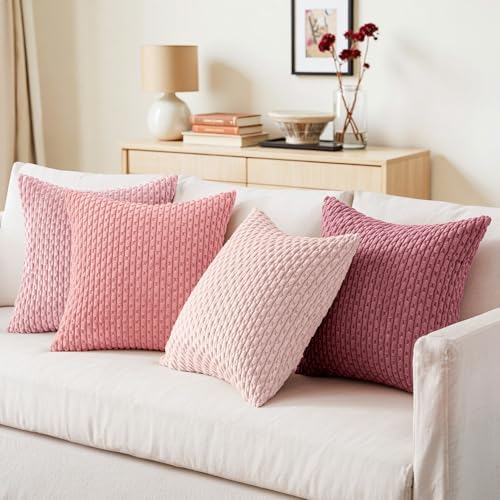 MIULEE Aesthetic Pink Decorative Throw Pillow Covers - Image 3