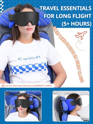 SARISUN Travel Pillows for Airplanes, Stable Head Support, Travel Essential - Image 2