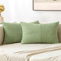 MIULEE Sage Green Decorative Lumbar Throw Pillow Covers 12x20 Inch 2 Pack by MIULEE