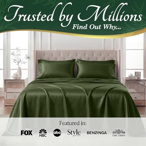 DECOLURE 100% Viscose Derived from Bamboo Sheets Twin Size, Luxury 4 Pc Set - Image 5