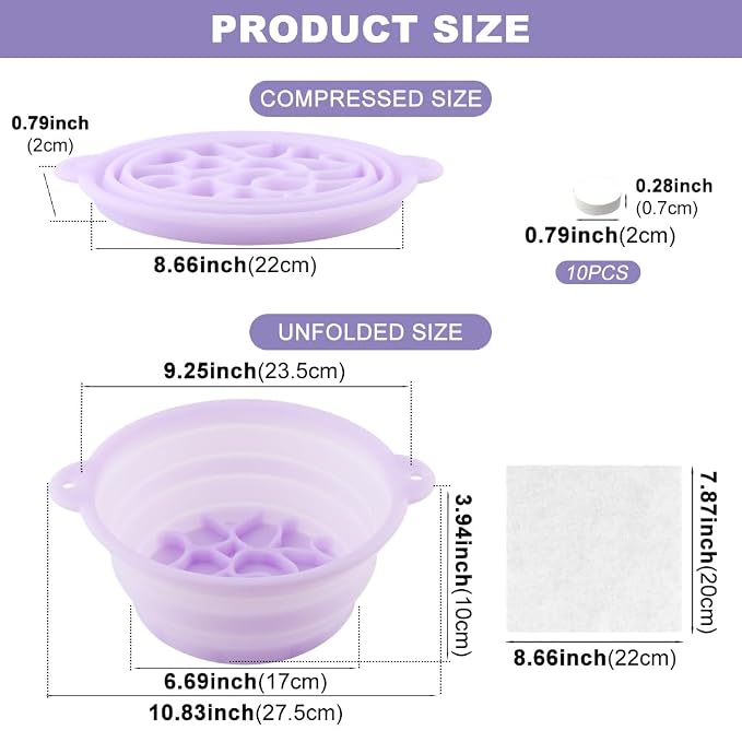 Face Bowl for Ice with Built-In Ice Tray, Collapsible Silicone Facial Ices Bath - Image 2