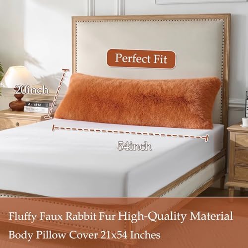20x54 inch Luxury Fluffy Body Pillow Cover, Shaggy Furry Body Pillowcase - Image 2