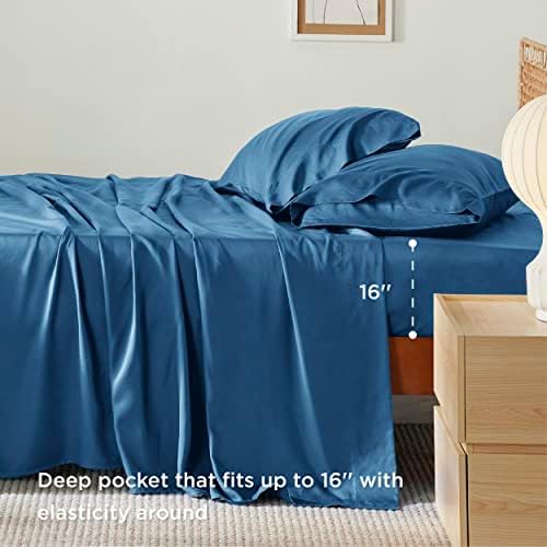 Bedsure PureWoven 100% Rayon Derived from Bamboo, Twin XL Sheets, 3 Pieces - Image 3