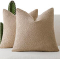 Foindtower Decorative Textured Boucle Throw Pillow Covers 16x16 Inch by Foindtower