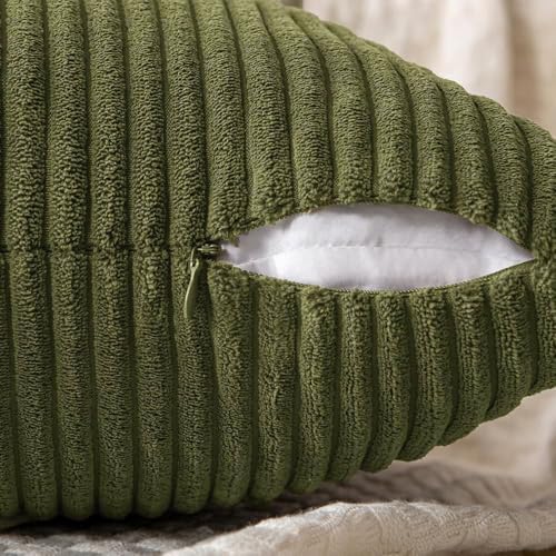 MIULEE Olive Green Decorative Throw Pillow Covers - Image 6