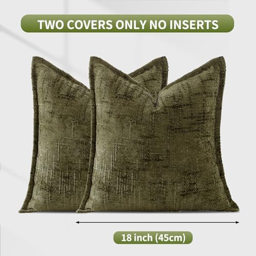 HPUK Chenille Throw Pillow Covers 18x18 Inch, Soft Woven Texture - Image 7