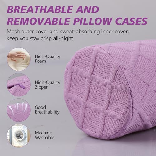 Cozyhealth 3.1" H Small Cervical Roll Pillow, Medium Soft Memory Foam Neck - Image 6
