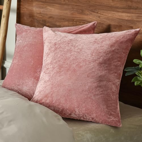 PHF Truly Velvet Throw Pillow Covers, No Insert, 2 Pack Color Gradient Cushion by PHF