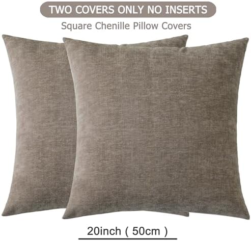GAWAMAY Decorative Square Throw Pillow Covers 20"x20" Inch Set of 2, Super Soft - Image 6