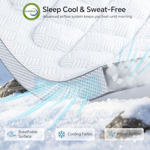 3 Inch Thick Queen Mattress Topper, Viscose Derived from Bamboo - Image 3