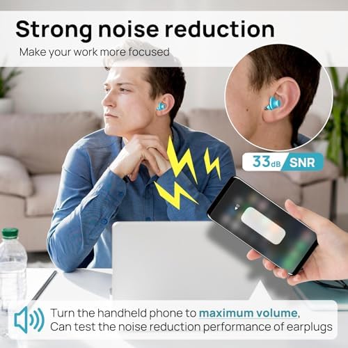 Silicone Ear Plugs for Sleeping Noise Cancelling, 10 Pairs Reusable - Image 2
