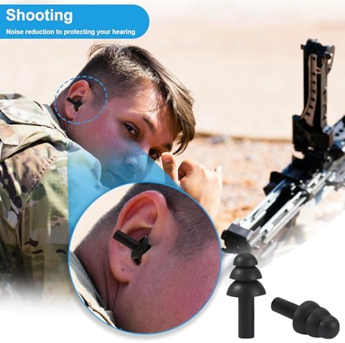 Ear Plugs for Swimming, Sleeping Noise Cancelling, Reusable Silicone Earplugs - Image 5