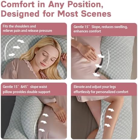 Pregnancy Pillow for Sleeping, Full Body Maternity Pillow - Image 4