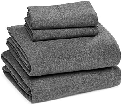 Amazon Basics 4 Piece Bed Sheet Set, 100% Cotton Jersey, Includes Super Soft - Image 2
