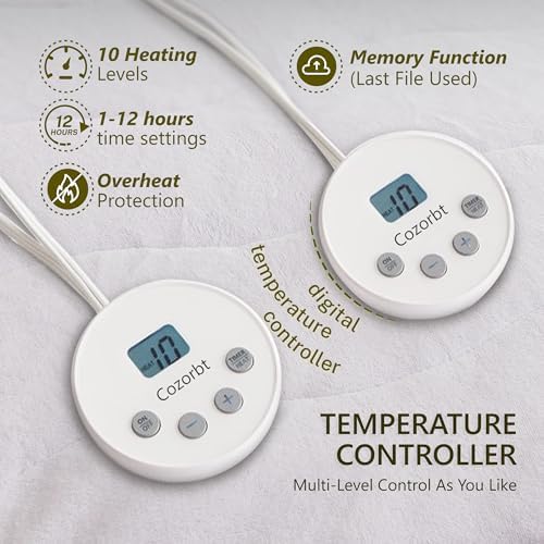 Heated Quilted Wave Mattress Pad, Queen Size Dual Control, Soft Bed Warmer - Image 5