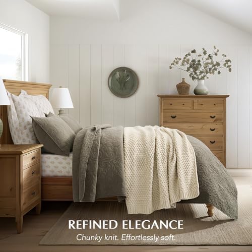 EVERGRACEHOME Chunky Chenille Knit Throw Blanket, 60 x 80 - Image 4