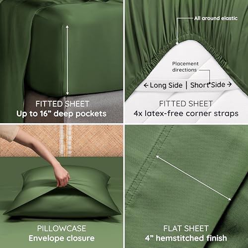 Bambaw California King Sheet Set 4pcs – 100% Viscose Derived from Bamboo Sheets - Image 6
