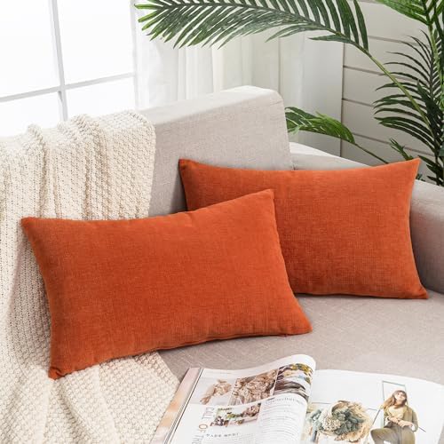 GAWAMAY Lumbar Pillow Decorative Rectangle Throw Pillow Covers 12"x20" Inch Set by GAWAMAY