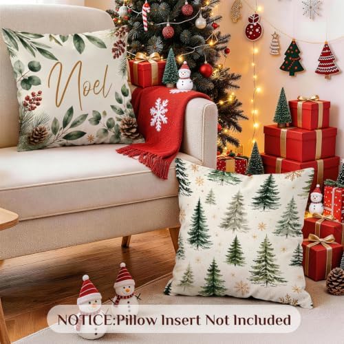 18x18 Throw Pillow Covers Square Cushion Cases Decorative Set of 4 - Image 6