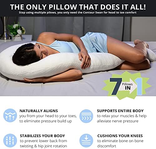 Contour Swan Body Pillow w/Pillowcase Cool XL - Image 2