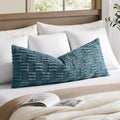 Kevin Textile 14x36 Inch Long Lumbar Pillow Cover 1 Pack Soft Plush Stripe by KevinTextile