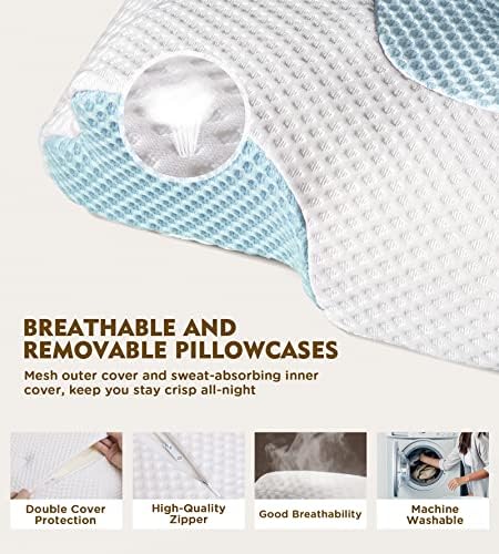 Osteo Cervical Pillow for Neck Pain Relief, Hollow Design Odorless Memory Foam - Image 6