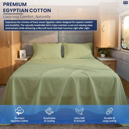 Cottingon 4 PC Olympic Queen Sheets, Egyptian Cotton - Image 2
