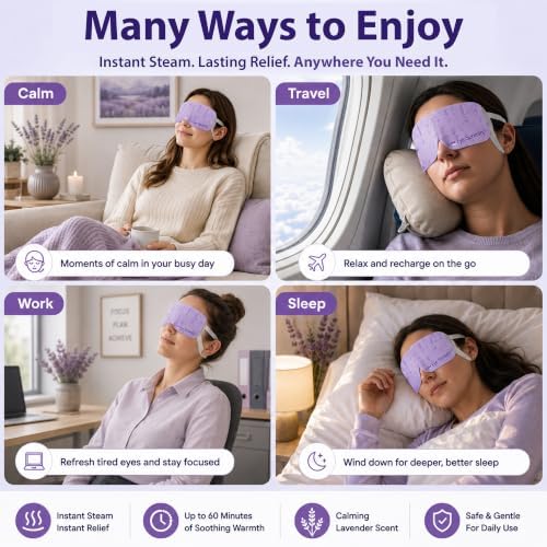 Eye Serenity Steam Eye Mask, Heated Eye Mask Fast Relief - Image 5