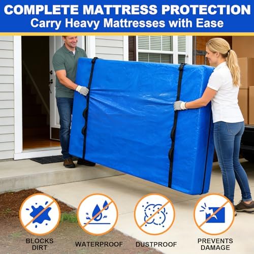 TICONN Mattress Bags for Moving, Heavy Duty Mattress Cover Storage Bag - Image 4