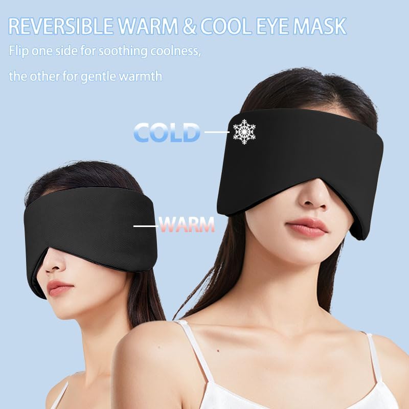Reversible Warm & Cool Sleep Mask Wrap-Around Blackout Eye Masks - Image 3