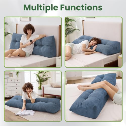 Headboard Pillow Queen, Triangle Bed Wedge Pillow - Image 6