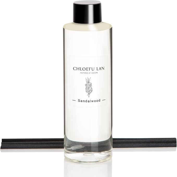 Chloefu LAN Sandalwood Essential Oil Scented Diffuser Oil 200ml/6.76 fl oz by ChloefuLANScentedCandles