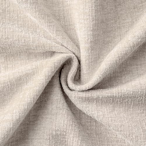 MIULEE Soft Chenille Throw Pillow Covers Light Brown 18x18 Inch Pack of 2 - Image 2