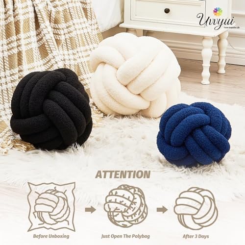 Uvvyui Knot Pillow Ball, Soft Home Decorative Pillows, Round Throw Pillow - Image 4