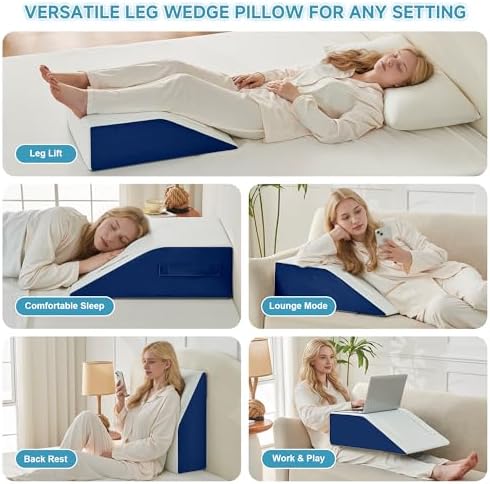 Yojoker Leg Elevation Pillows for Swelling, Memory Foam Wedge Pillow for Legs - Image 6